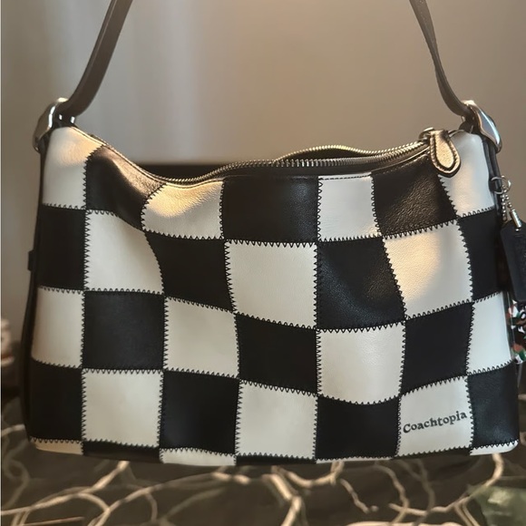 Coach Monochrome Checkered Shoulder Bag - Picture 2 of 2